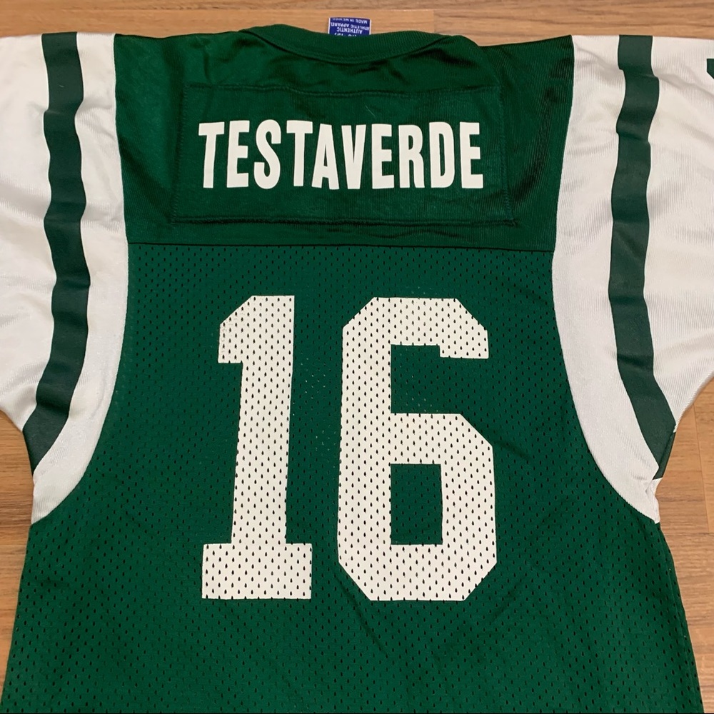 Vintage Champion Jersey Football New York Jets Vinny Testaverde Youth Medium - Picture 8 of 9
